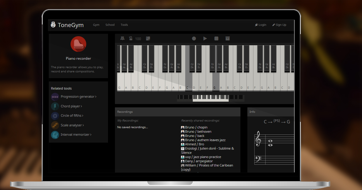 Online Piano  Play piano virtually in web browser