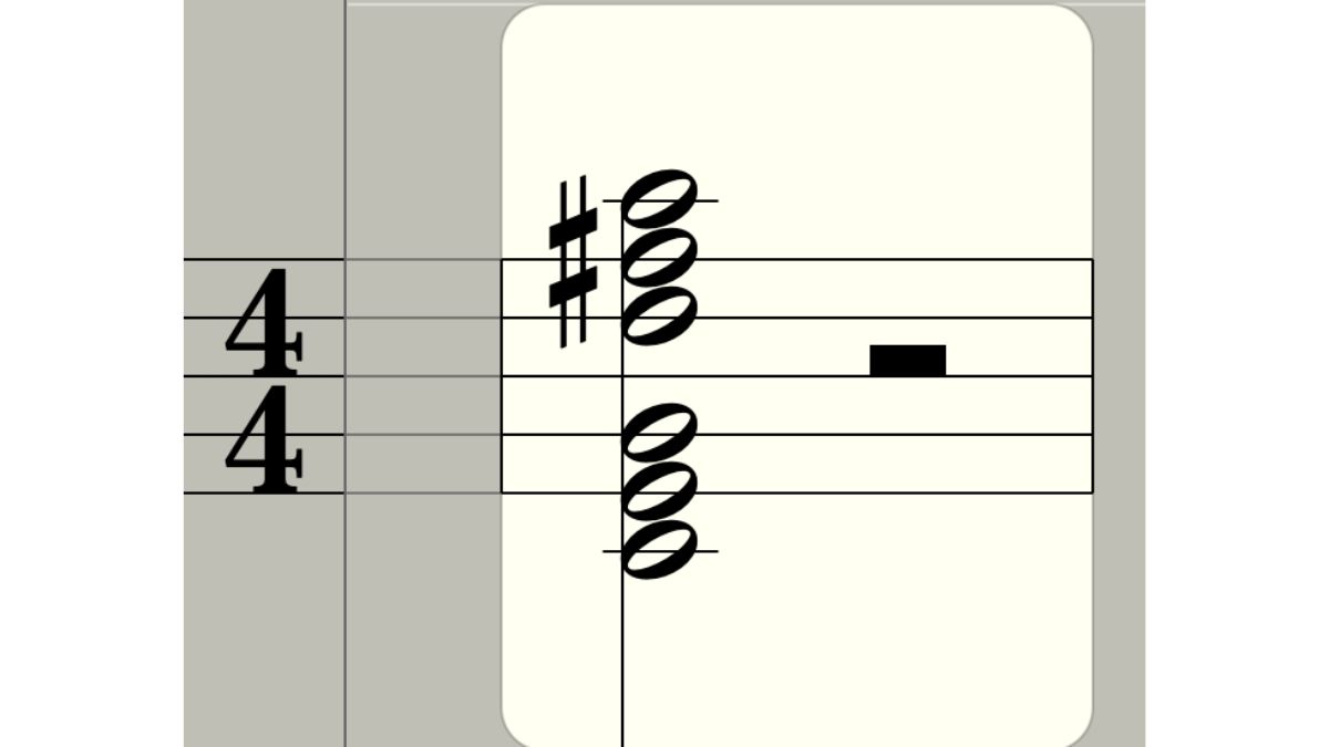 upper structure triad music sheet